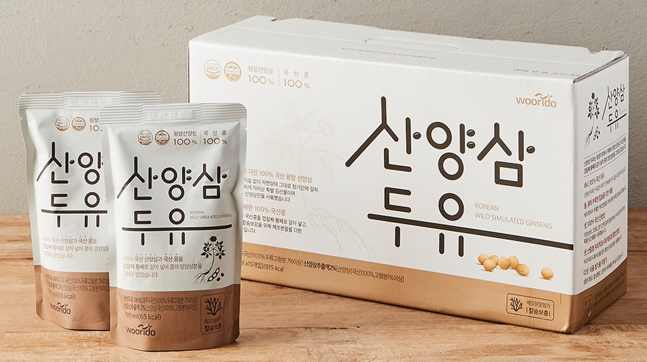 Wild-Cultivated Ginseng Soy Milk (190ml x 15 Packs)