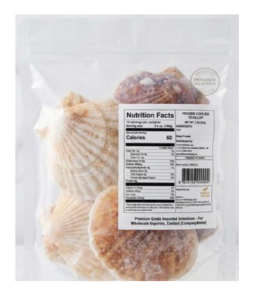 Great Scallops (Frozen 600g, 4–5 pcs)