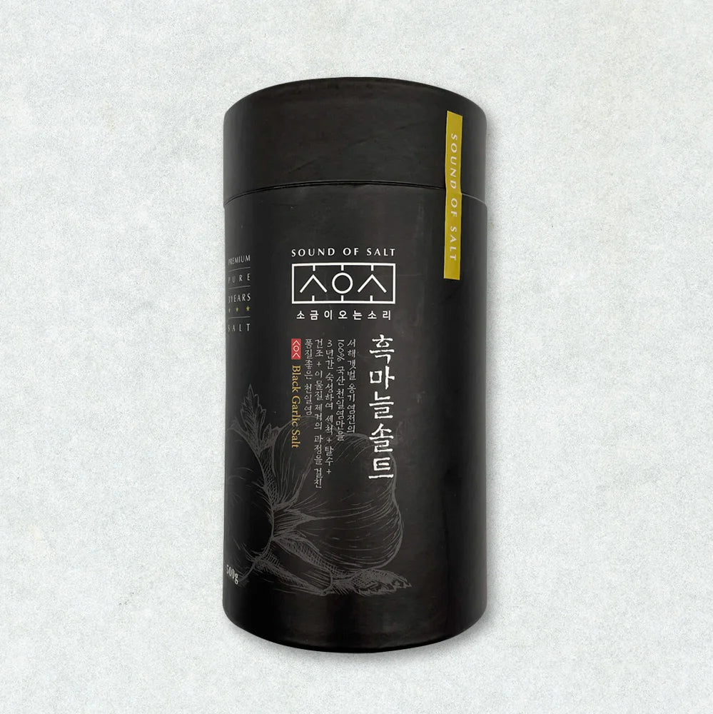 Sogeumi Oneun Sori Black Garlic Salt (500g) (3-Year Aged Sun-Dried Sea Salt)