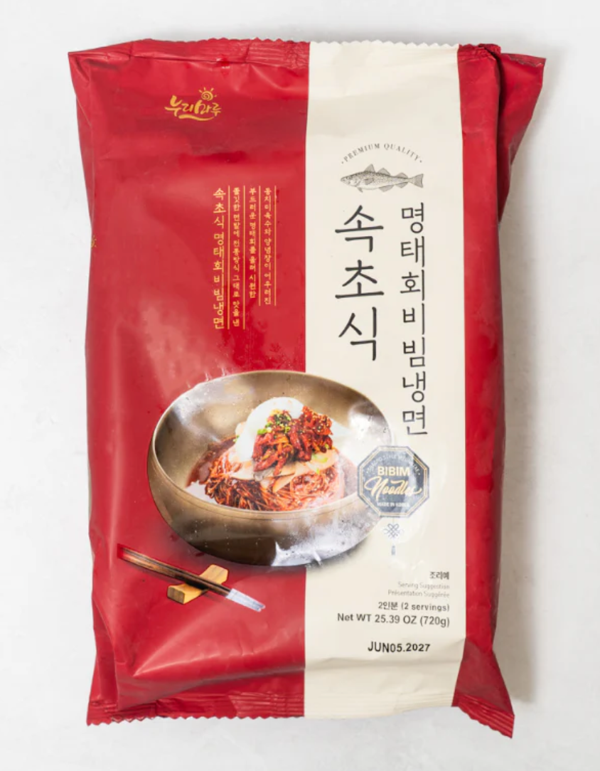 Cold Noodle with Spicy Sauce & Seasoned Pollock (2 Servings, 25.39oz)