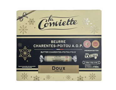 La Conviette 无盐黄油 (15克x10片, 1盒)