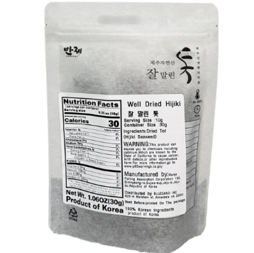 [Manje] Jeju Naturally Harvested Dried Seaweed Hijiki (30g)