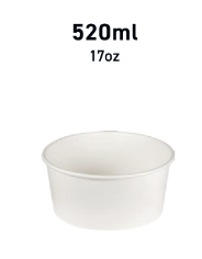 [Paper Food Container]Diameter 125mm - 520ml, 17oz / 650ml, 22oz