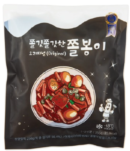 [한양식품] 쫄봉이 오리지널 밀 떡볶이 (355g)