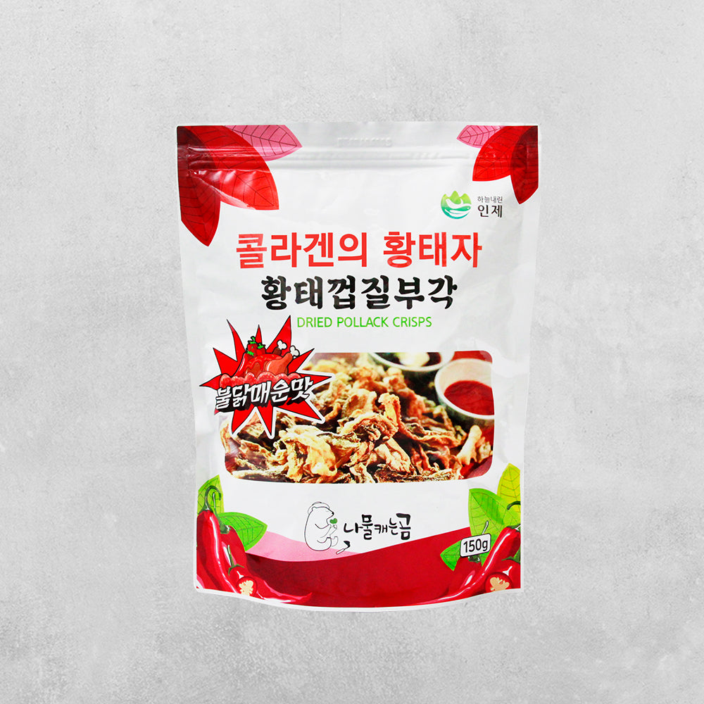 Collagen Prince Dried Pollock Skin Bugak Buldak (Spicy Flavor, 130g)