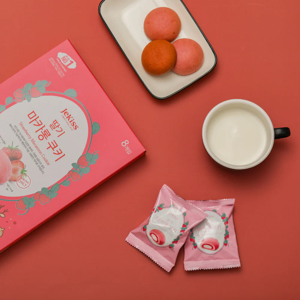 Strawberry Macaron Cookies (20g x 8 Pieces)
