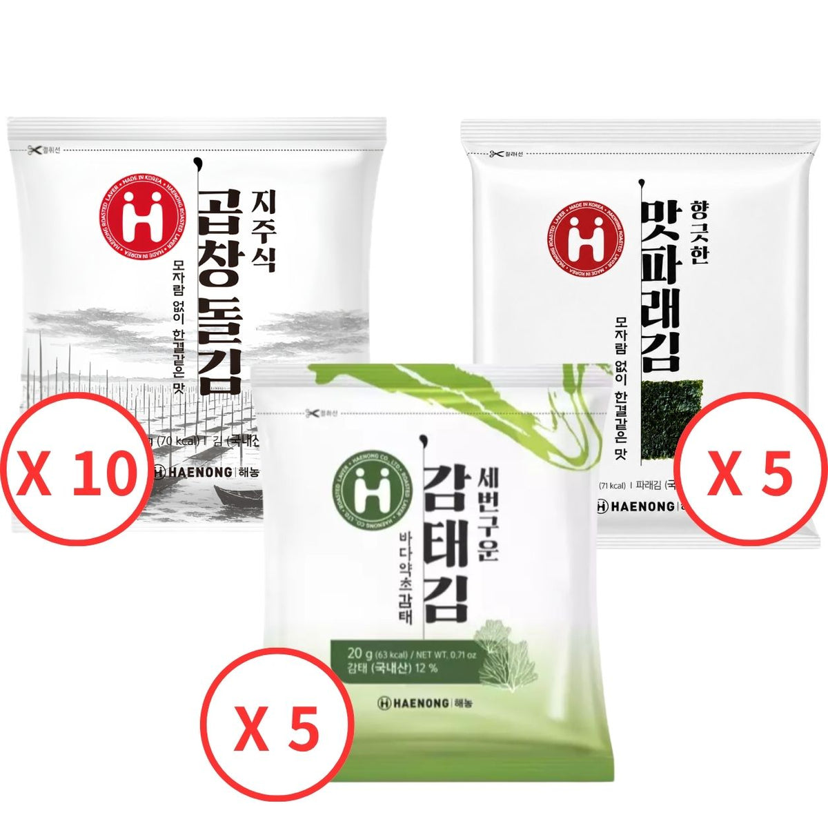 [해농] 프리미엄 김 파티 (총 20팩)