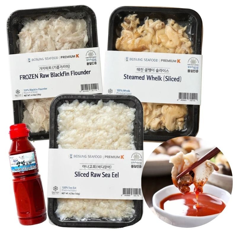 Beachside Pocha Set 🌊(3 Sashimi + Chojang 350g )