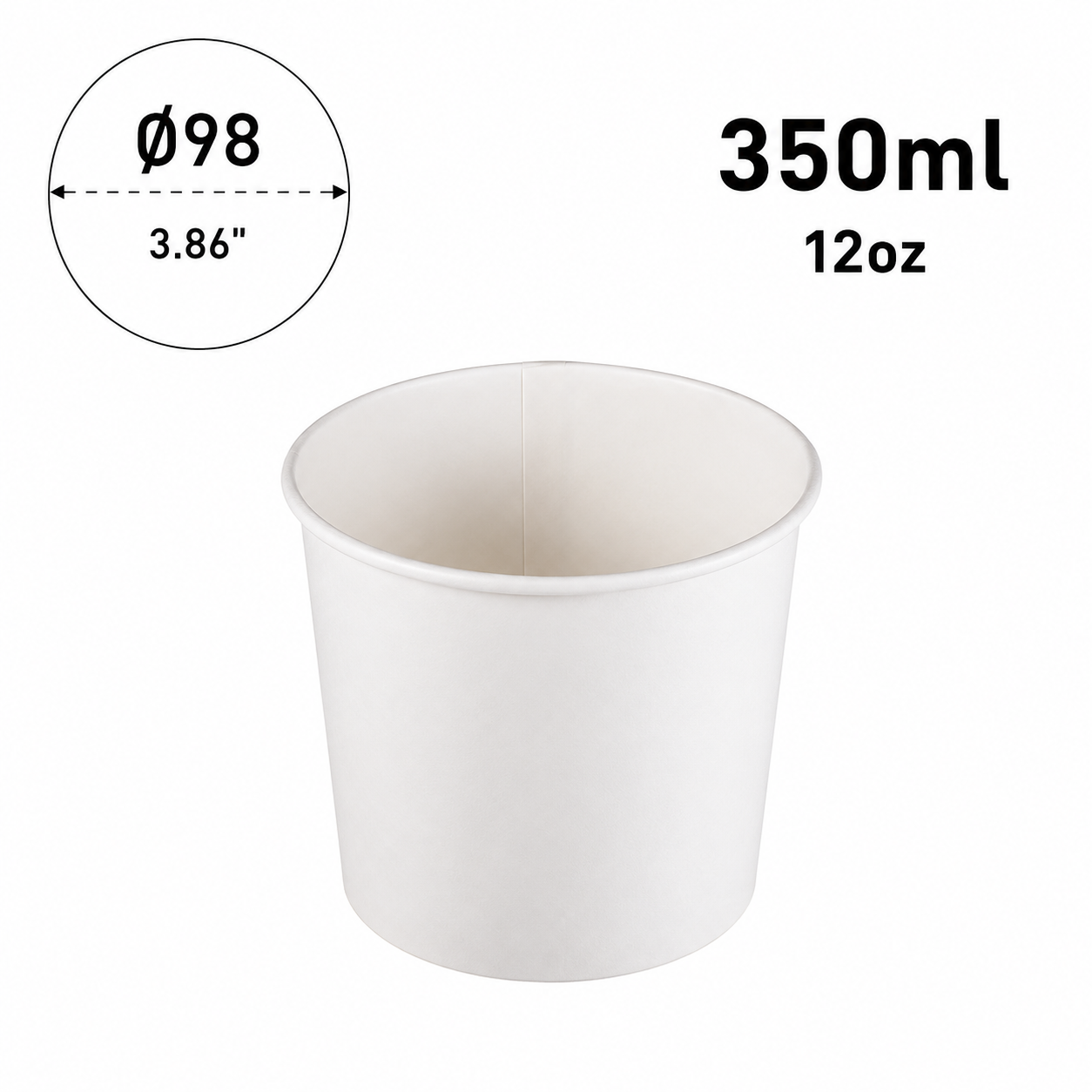 [Paper Food Container]Diameter 98mm - 350ml,10oz / 350ml,12oz