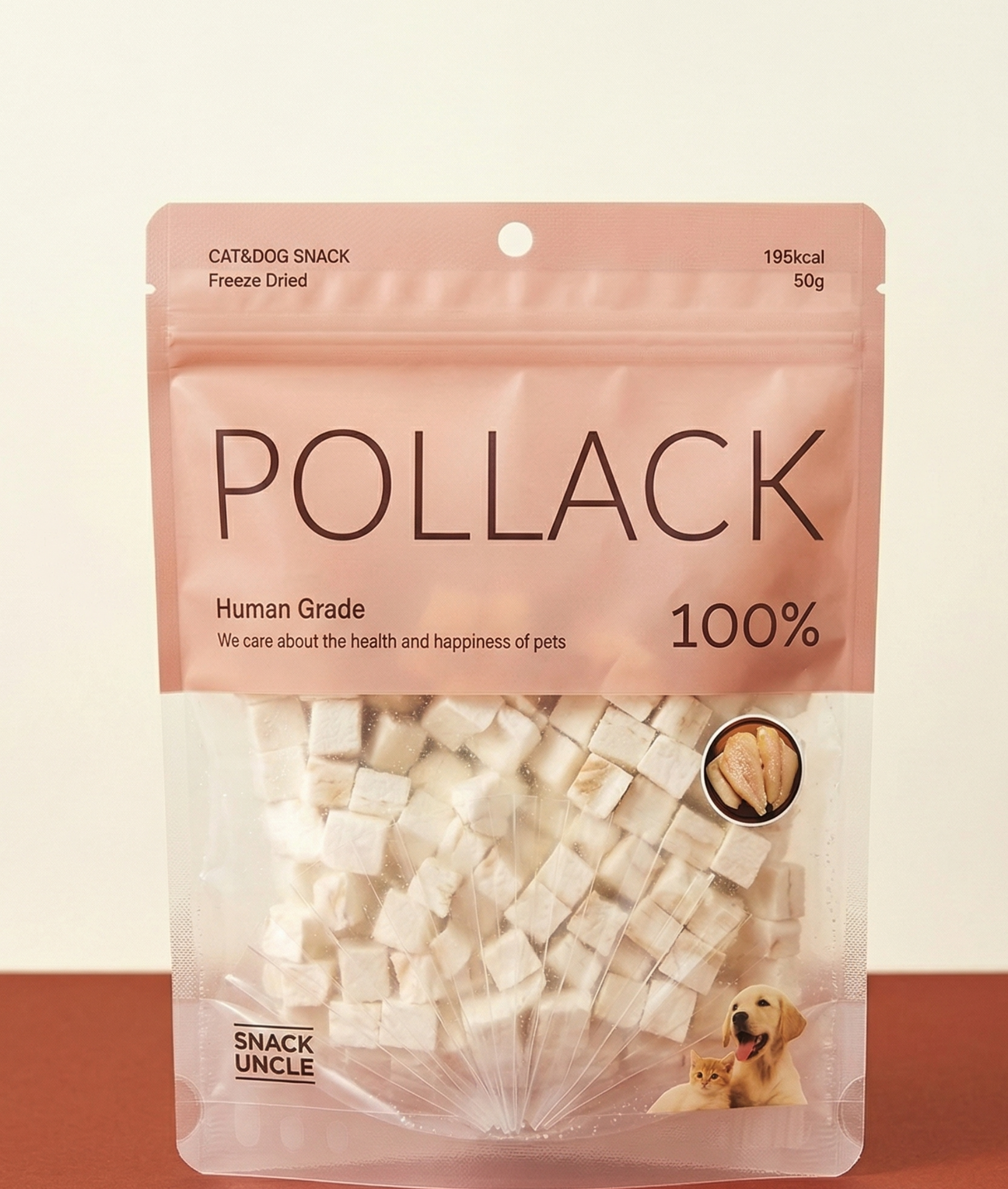 [Snack Uncle] Freeze-Dried  100% Pollack Dog Treats