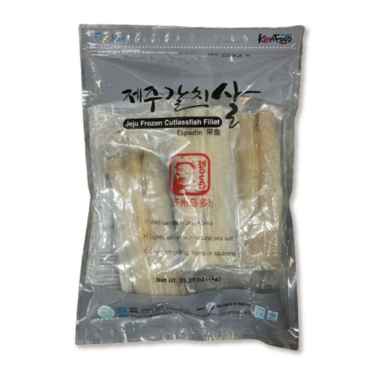 济州岛冷冻带鱼片 1公斤