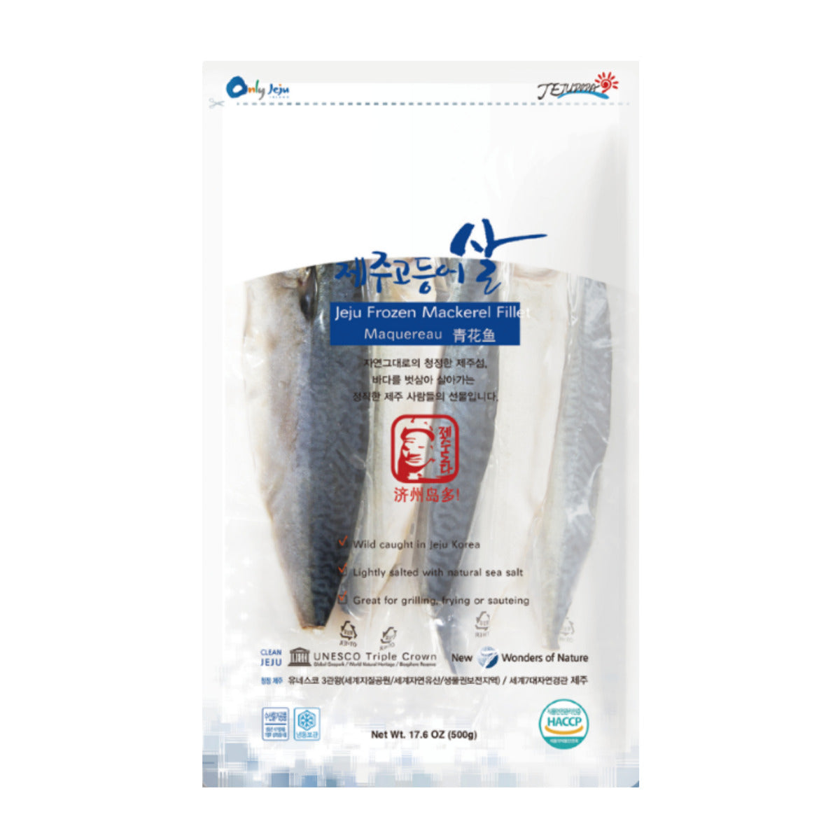 济州岛冷冻鲭鱼片 500克