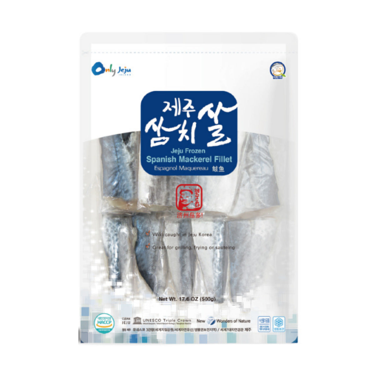 济州岛冷冻西班牙鲭鱼片 500克