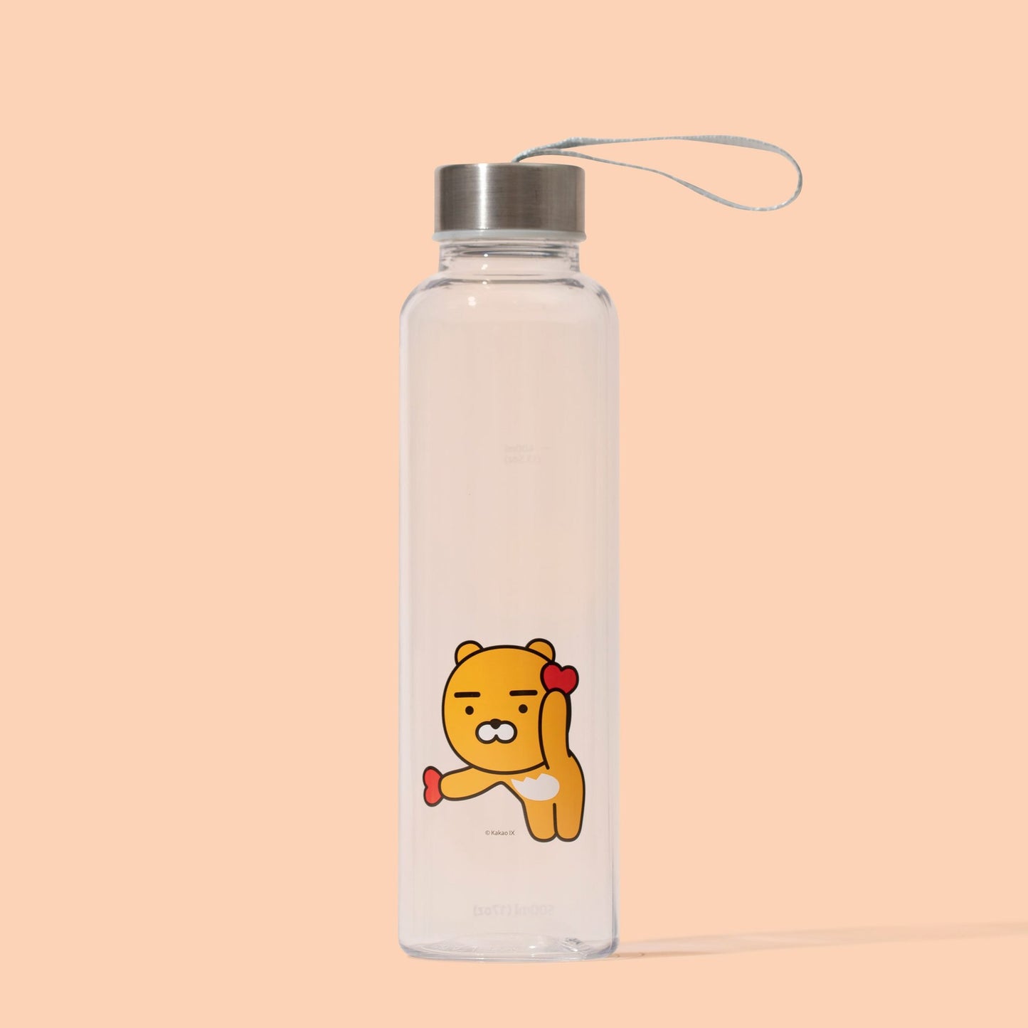 [카카오 프렌즈] 슬림 물병 - 트라이탄 소재, 투명, 라이언, 16.9oz (500ml)