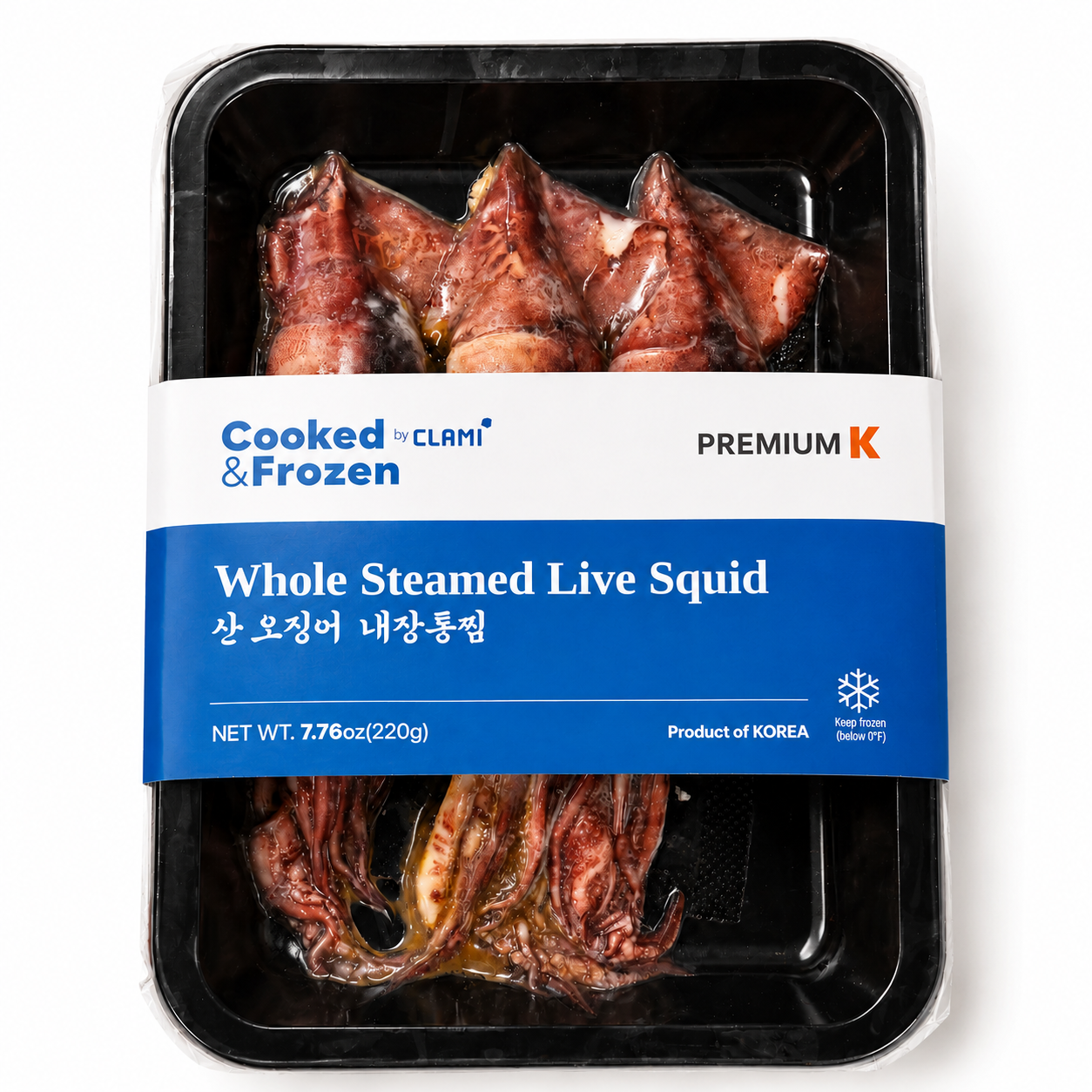 [Clami] Whole Steamed Live Squid (220g, 7.76 oz)