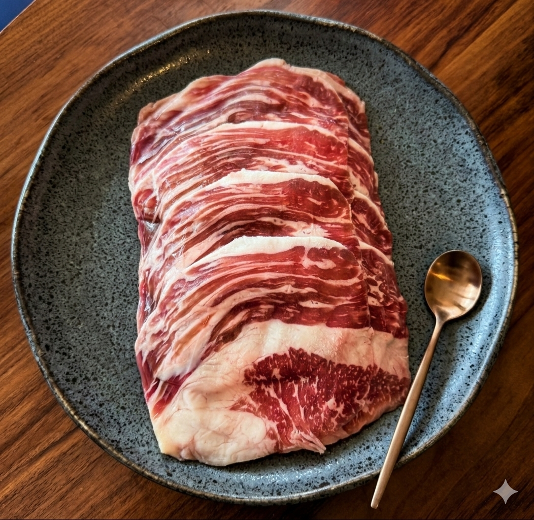 Black Angus Thin Sliced Brisket (Chadolbaegi) (1 lb)