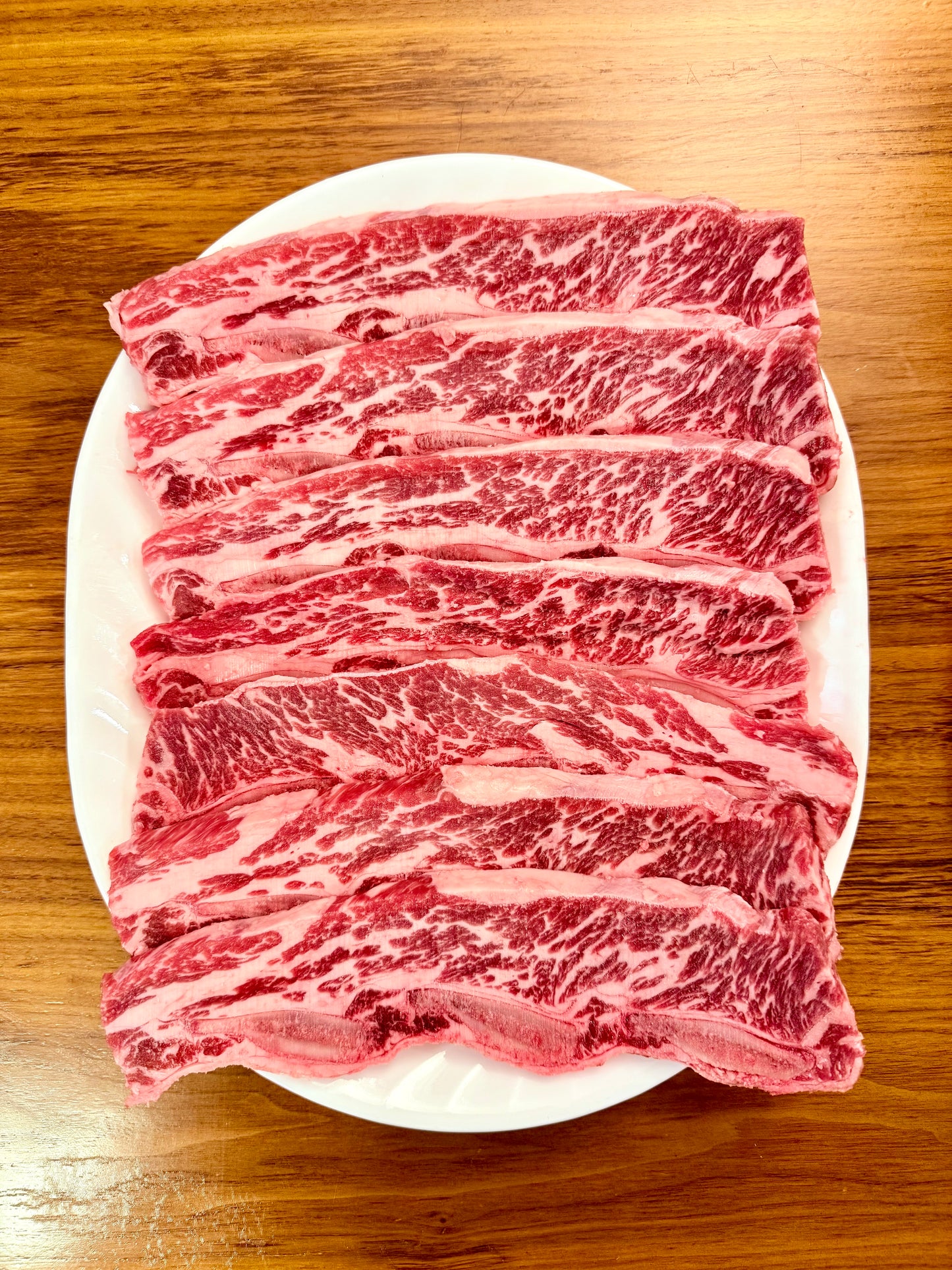 Premium Center-Cut LA Galbi (Unmarinated Beef Short Rib) (2lbs)